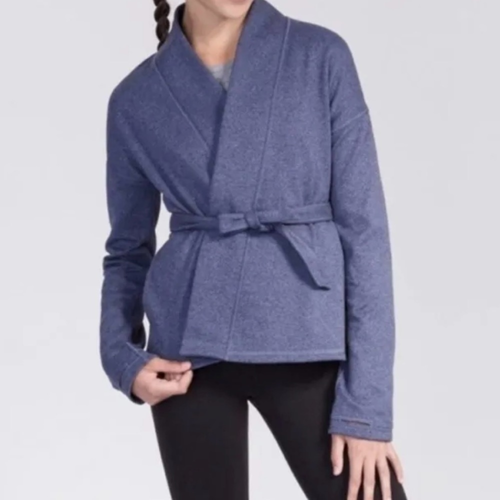 Ivivva By Lululemon Make It A Wrap Blue Sweater